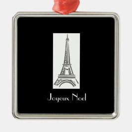 Joyeux Noel Eiffel Torn Fransk jul Ornament