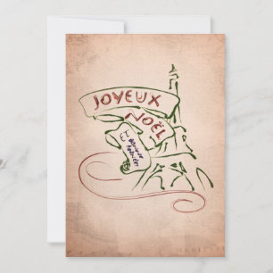Joyeux Noël Eiffel tornjulkort Julkort