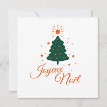 Joyeux Noël en rouge : sapin classique et joyeux