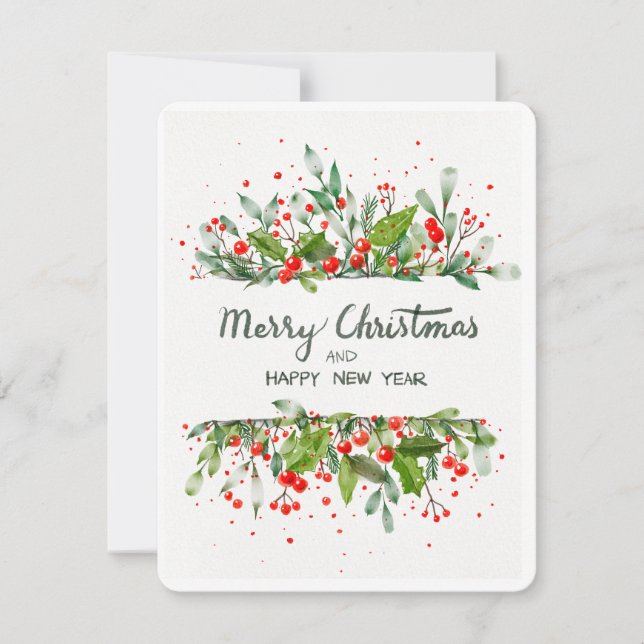 JOYEUX NOËL ET BONNE ANNÉE JULKORT (Framsida)