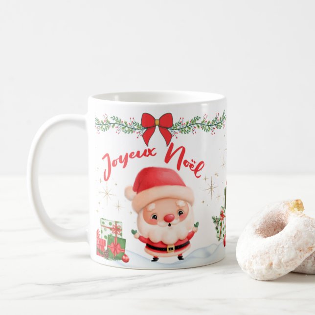 Joyeux Noël et Bonne Année lutins 2 Kaffemugg (Med munk)