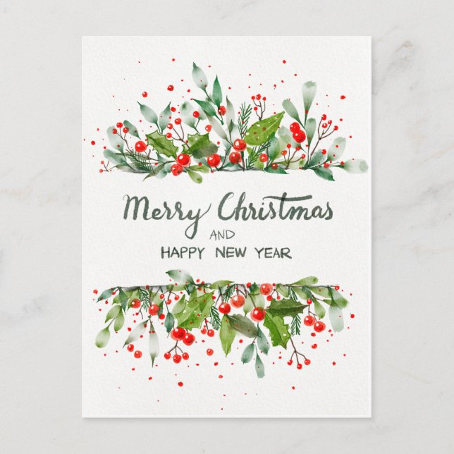 JOYEUX NOËL ET BONNE ANNÉE VYKORT (Framsida)