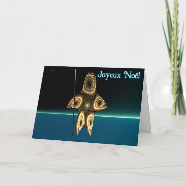 Joyeux Noel - Fractal Inuit Hunter Helgkort (Framsida)