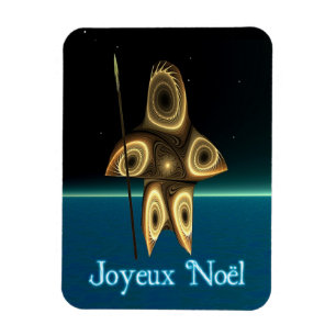 Joyeux Noel - Fractal Inuit Hunter Magnet