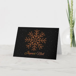 Joyeux Noël Fransk Crystal Ljus Helgkort