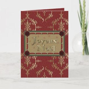 Joyeux Noel Fransk God jul Greeting Card Helgkort