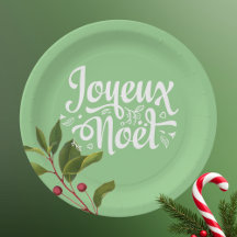 Joyeux Noel Fransk God jul Red and Grönt