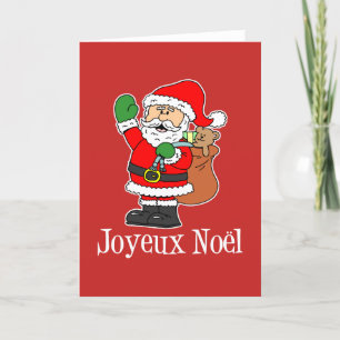 Joyeux Noel Fransk God jul Santa Helgkort