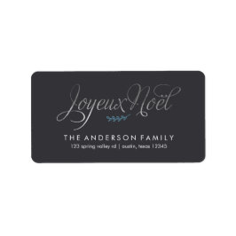 Joyeux Noel Fransk jul Adressetikett