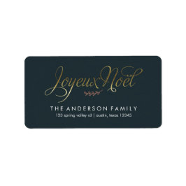 Joyeux Noel Fransk jul Adressetikett