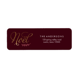 Joyeux Noel Fransk jul Returadress Etikett