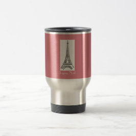 Joyeux Noel Fransk Jul Rosa Eiffel Torn Mugg