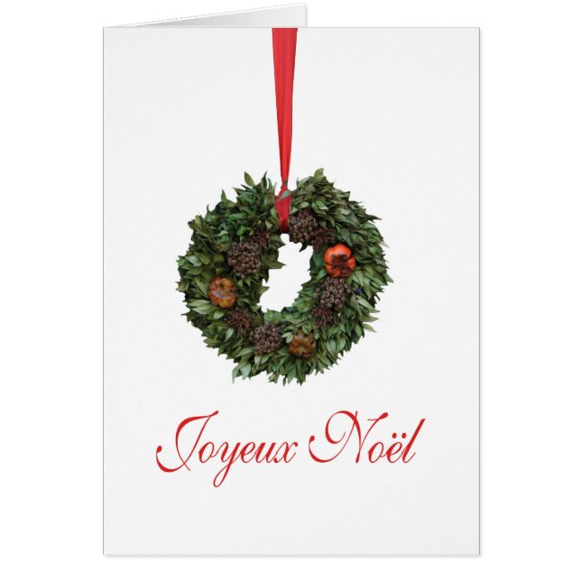 Joyeux Noël Fransk julkort Hälsningskort (Framsidan)