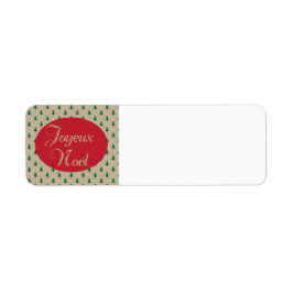 Joyeux Noel - Fransk julrekomtiketter Returadress Etikett