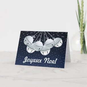 Joyeux Noel fransk kanadensisk midnatt himmel Helgkort