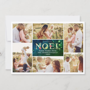 Joyeux Noel Fransk Modern jul Photos Collage Julkort