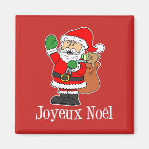 Joyeux Noel Fransk Santa Magnet