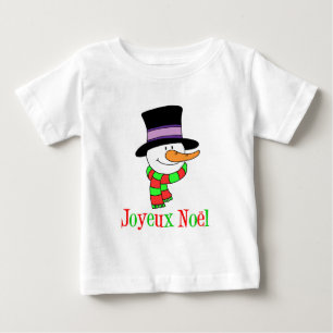 Joyeux Noel Fransk Snögubbe T-shirt