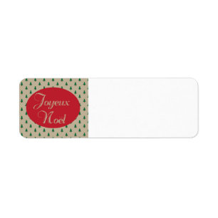 Joyeux Noel - franska julreturetiketter Returadress Etikett