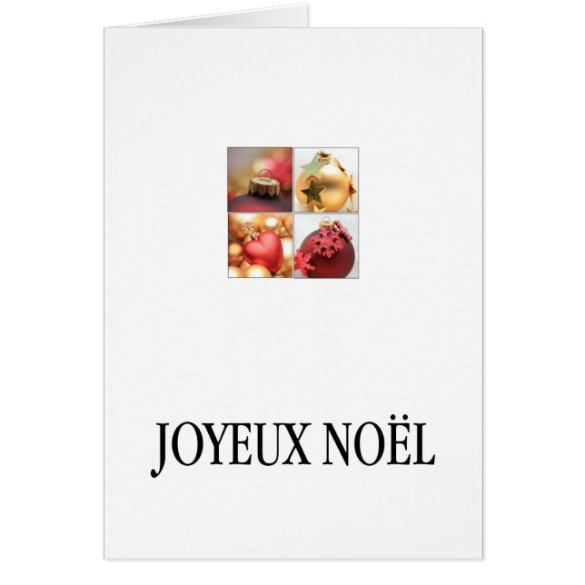 Joyeux Noël - Fransken Jul - Carte de Noël Hälsningskort (Framsidan)