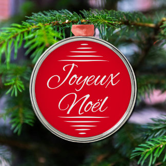 Joyeux Noel - French Xmas wishes Julgransprydnad Metall