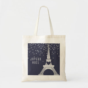 Joyeux Noel god jul från Paris i snö Tygkasse