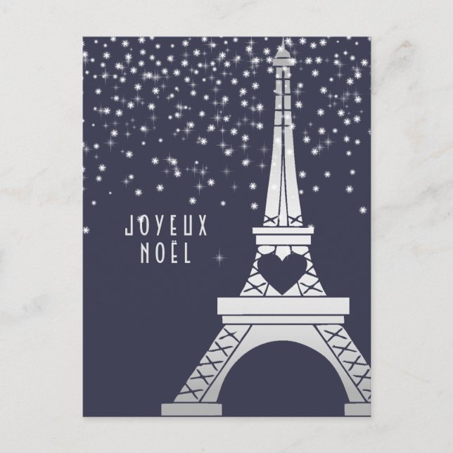 Joyeux Noel | god jul från Paris i vinter Helg Vykort (Framsida)