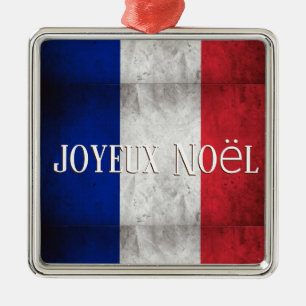 joyeux Noël - God jul i Fransk Julgransprydnad Metall