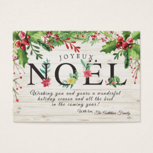 Joyeux Noel God jul New Year Helgdag Wish Visitkort