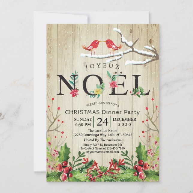 Joyeux Noel God jul nyårsdag Party (Framsida)