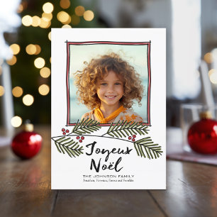 Joyeux Noel - God jul Photo Gräs Grenar Julkort