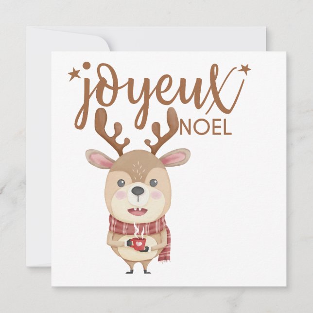Joyeux Noel Greeting Card, God jul Helgdag Julkort (Framsida)