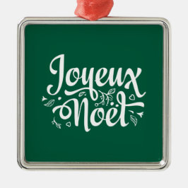 Joyeux Noel Grönt Julgransprydnad Metall