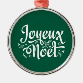 Joyeux Noel Grönt Julgransprydnad Metall