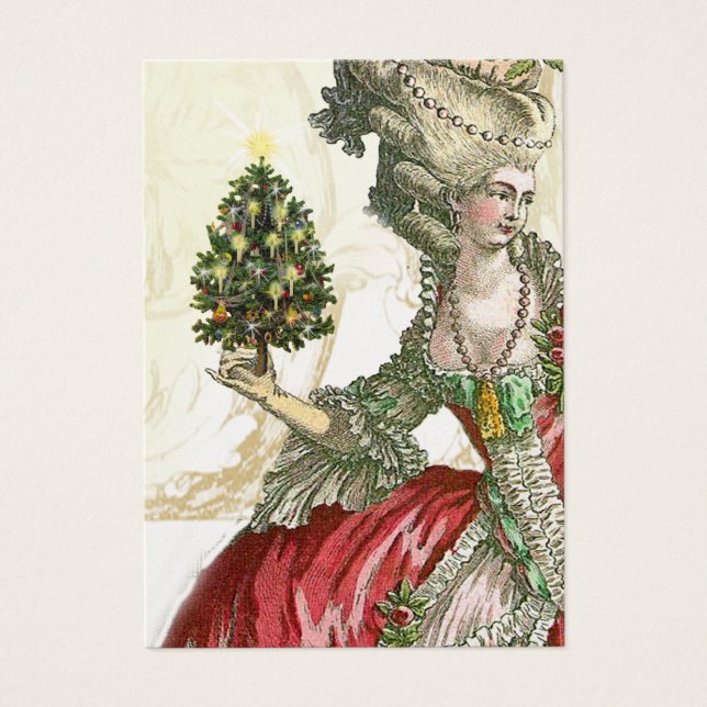 Joyeux Noel guld- festlig gåvamärkre Visitkort (Framsidan)