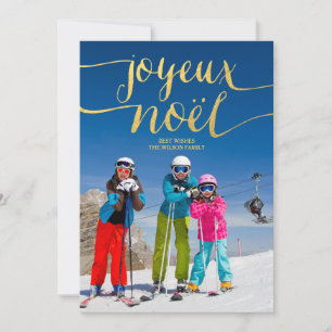 Joyeux Noel Helgdag-fotokort Julkort