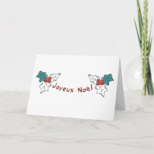 Joyeux Noel Holly Helgkort