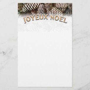 Joyeux Noel jul Helgdag Gräs Cone Brevpapper