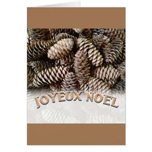 Joyeux Noel jul Helgdag Gräs Cone Hälsningskort (Framsidan)