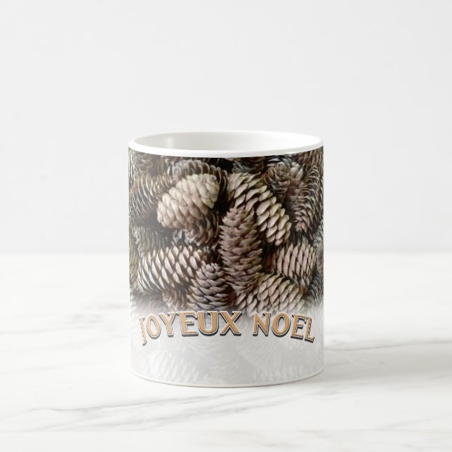 Joyeux Noel jul Helgdag Gräs Cone Kaffemugg (Center)