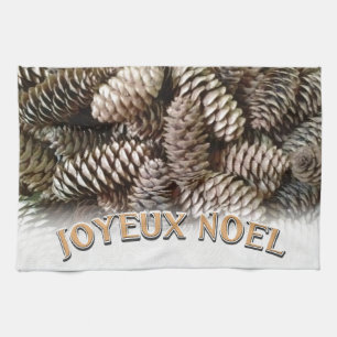 Joyeux Noel jul Helgdag Gräs Cone Kökshandduk