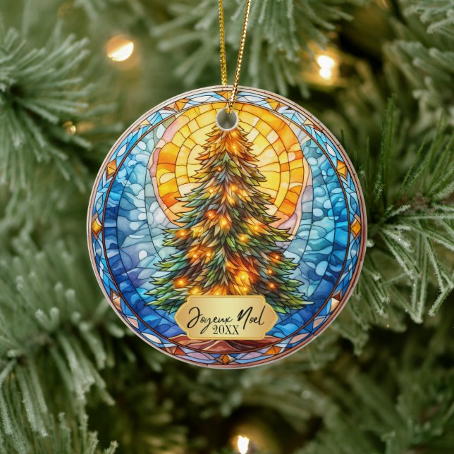 Joyeux Noel jul Julgransprydnad Keramik (Träd)