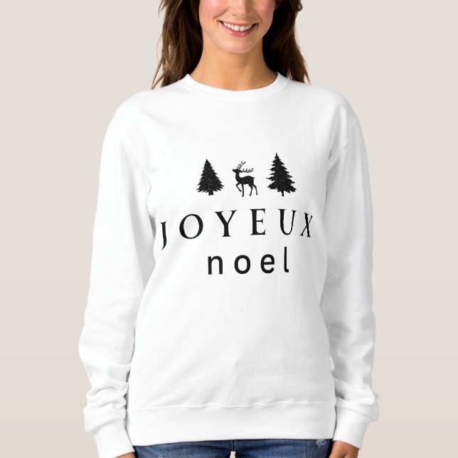 Joyeux Noel-juldesign med Snöflingor T Shirt (Framsida)