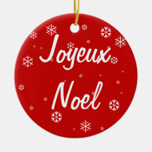 Joyeux Noel Julgransprydnad Keramik