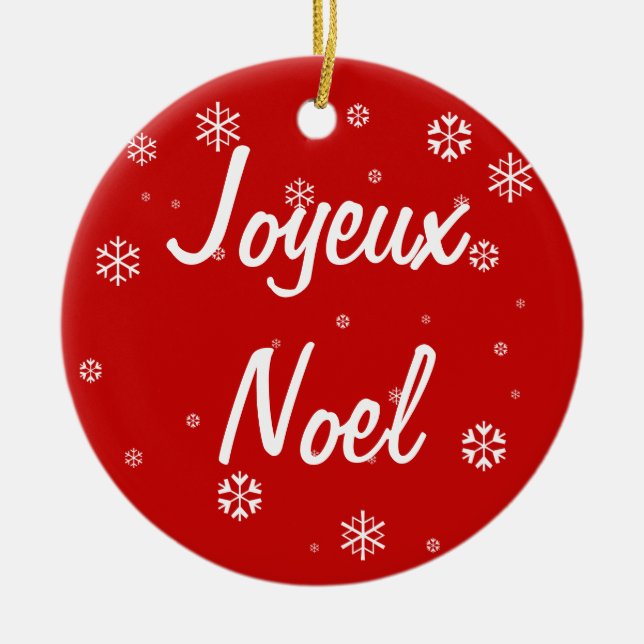 Joyeux Noel Julgransprydnad Keramik (Framsidan)
