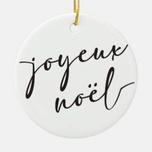 Joyeux Noel-julkort eller Fransk Julafton Julgransprydnad Keramik