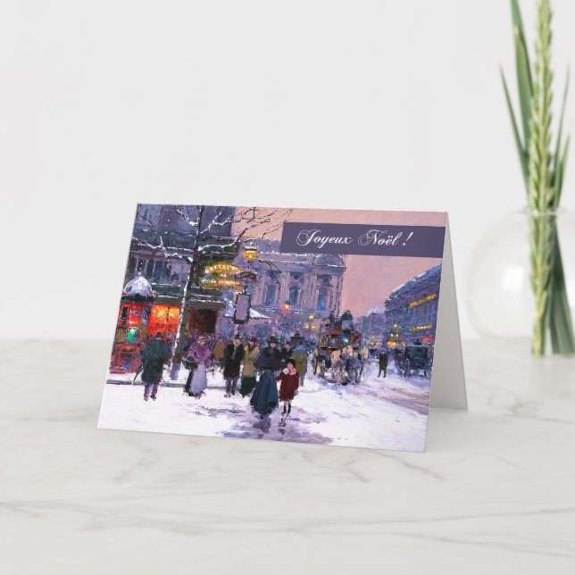 Joyeux Noël. Julkort i Fransk Helgkort (Framsida)