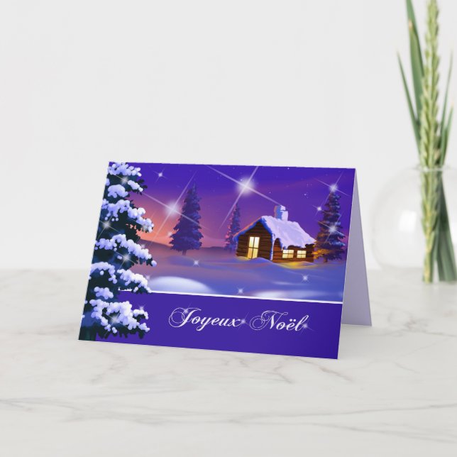 Joyeux Noël. Julkort i Fransk Helgkort (Framsida)