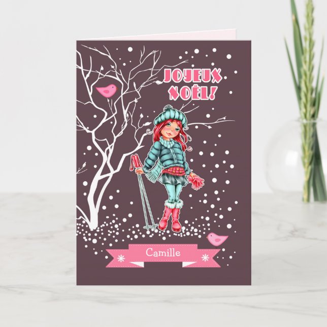 Joyeux Noël. Julkort i Fransk Helgkort (Framsida)