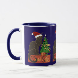 Joyeux Noel Le Chat Noir Spoof With Yule Tree Mugg